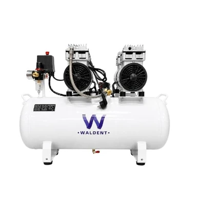 Waldent Double Head Oil Free Cylindrical Tank Dental Air Compressor - 2 Hp (WAC-200-DH-CT)